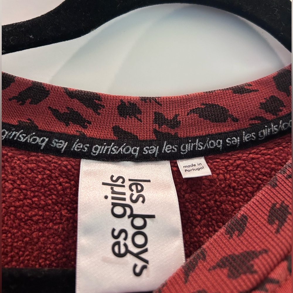Leopard Crew Neck Sweater & Sweatpants les girls les boys matching set m - Picture 3 of 8